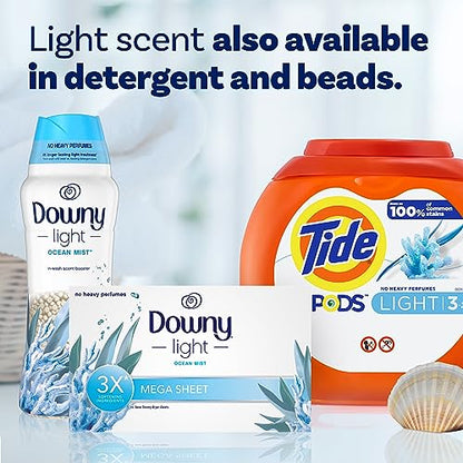 Downy Ocean Mist Fabric Softener Dryer Sheets 180 Count