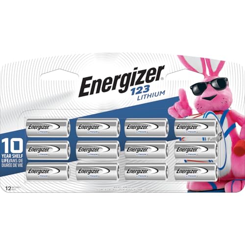 12 Pack Energizer 123 Lithium 3V Photo Batteries