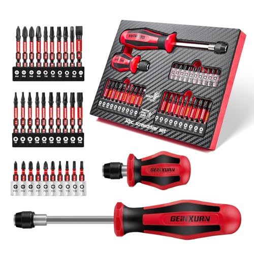 32 Piece Manual Screwdriver Set with Bits and Adapter