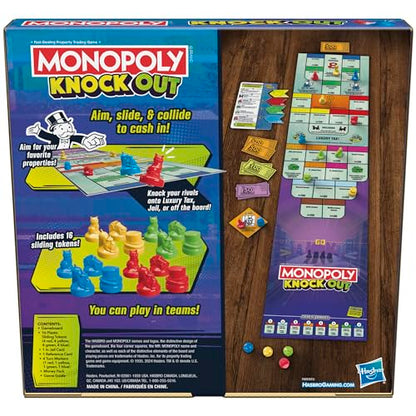 Monopoly Knockout Board Game for 2-8 Players