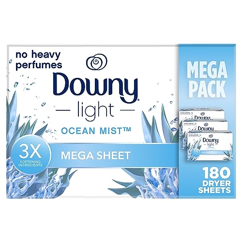 Downy Ocean Mist Fabric Softener Dryer Sheets 180 Count