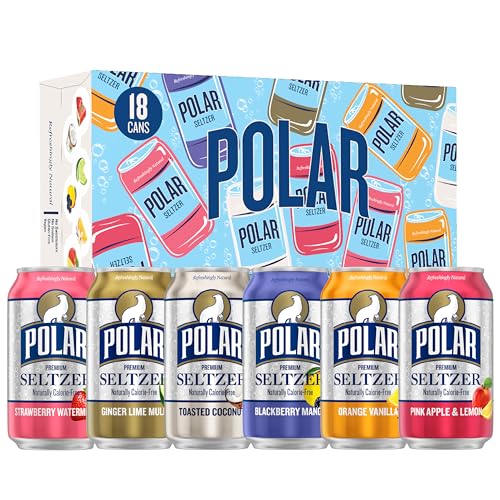 18 Pack Polar Seltzer Water Variety Cans