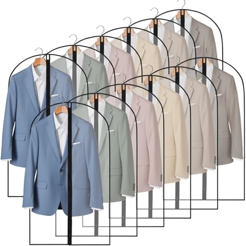 12 Pack PEVA Translucent Garment Storage Bags
