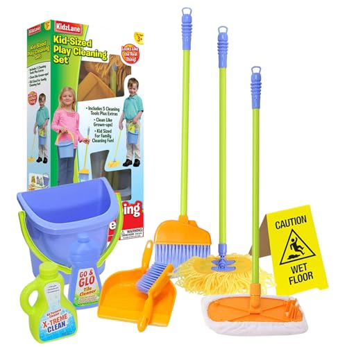 Kidzlane Kids Cleaning Toy Set with Broom Mop