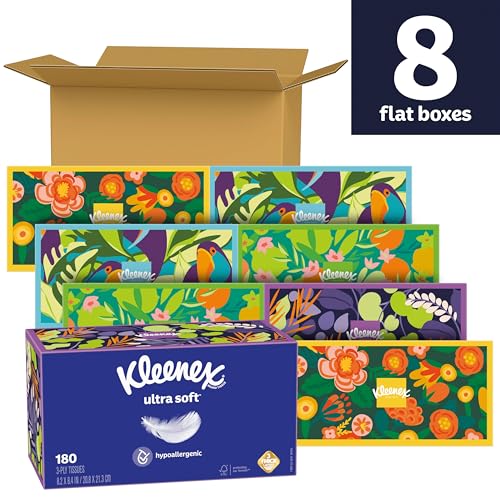 Kleenex Ultra Soft Facial Tissues, 8 Boxes