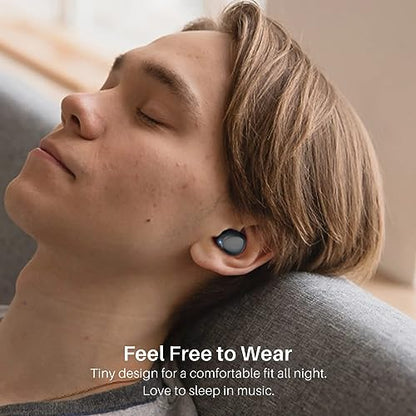 TOZO A1 Mini Wireless Earbuds Bluetooth 5.3 in Ear Light-Weight Headphones Built-in Mic Calls, IPX5 Waterproof, Immersive Premium Sound Connection Headset with Charging Case, 32 Preset EQs via APP