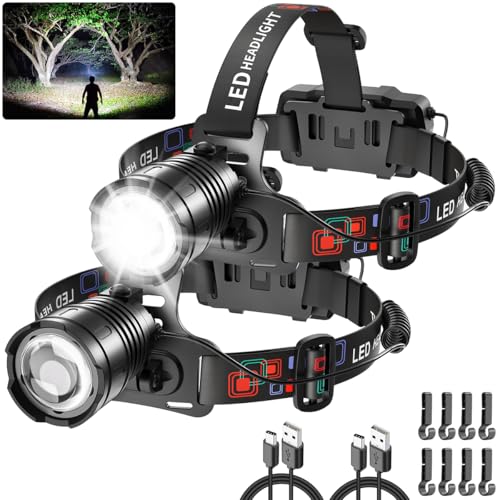 2 Pack Rechargeable LED Headlamps