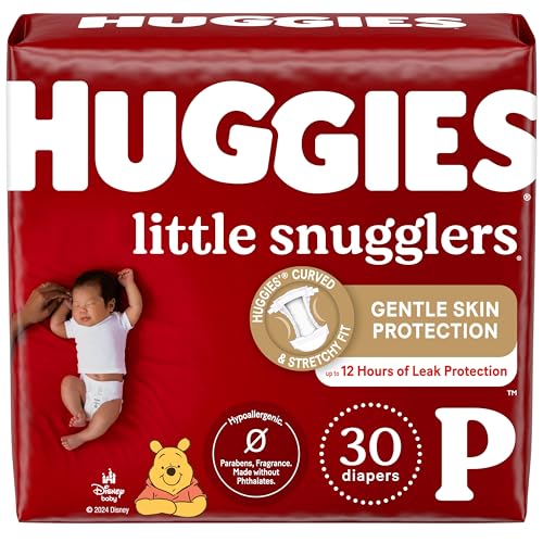 30 Count Huggies Little Snugglers Newborn Diapers Preemie