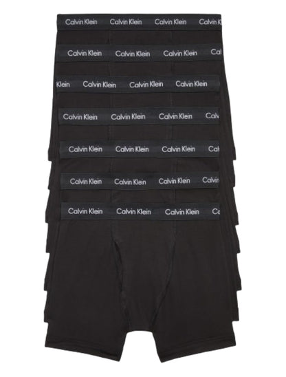 Calvin Klein Men's Cotton Stretch Megapack Boxer Briefs, Black (7 Pack), L