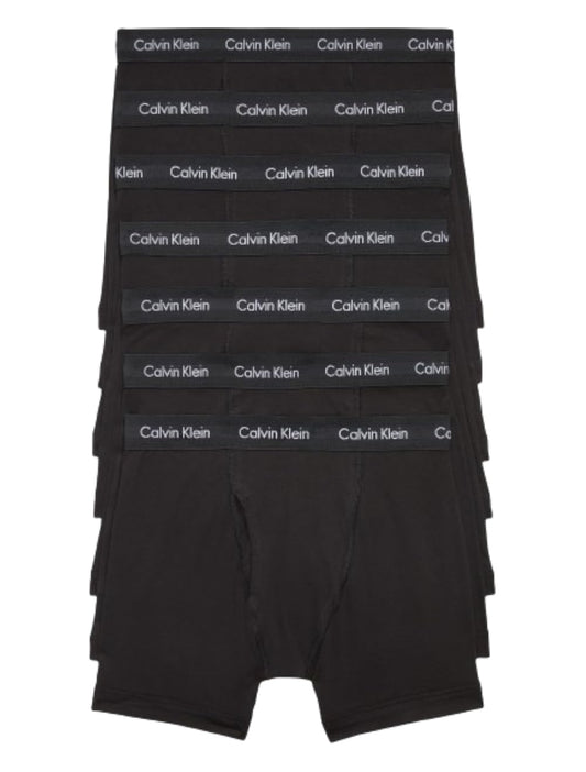 Calvin Klein Men's Cotton Stretch Megapack Boxer Briefs, Black (7 Pack), XL
