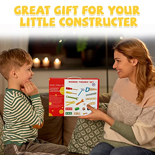 36-Piece Kids Wooden Tool Set by KIDWILL