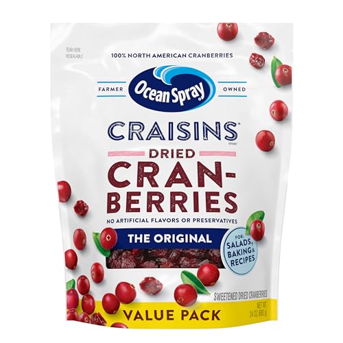 8 Pack Ocean Spray Craisins Dried Cranberries 24oz