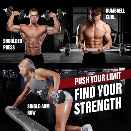 Yes4All 105lbs Pair Adjustable Dumbbell Set with Weight Plates, Star Lock Collars/Connector, 40lbs to 200lbs Adjustable Weight Plates Set