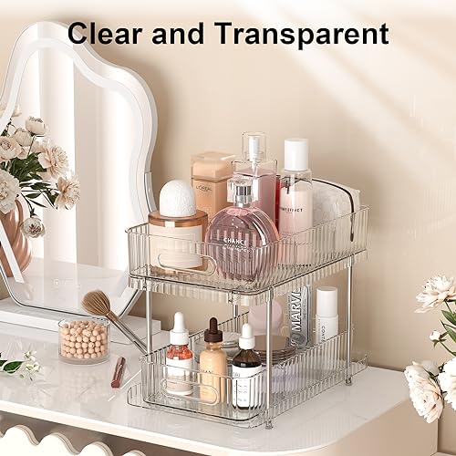 2-Tier Bathroom Cabinet Organizer with Pull-Out Bins