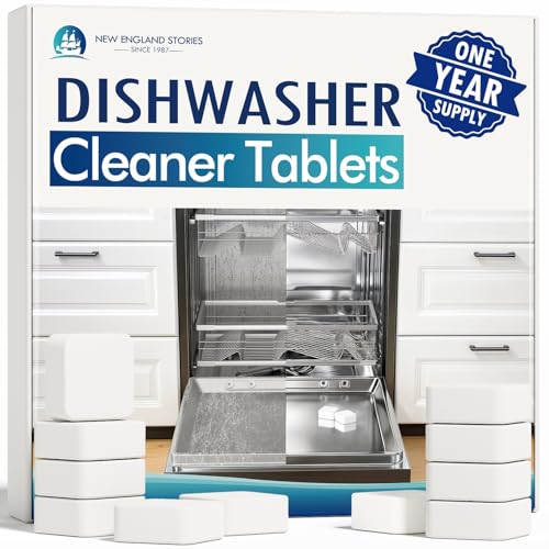 24 Pack Dishwasher Cleaner Descaler Tablets Fragrance-Free