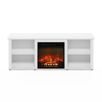 60 Inch TV Stand with Fireplace by Furinno
