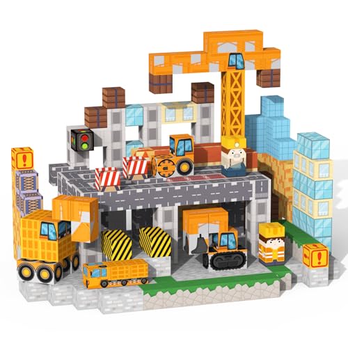 154 Piece Magnetic Building Blocks STEM Toy Set