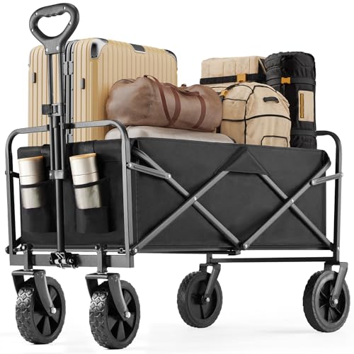 DUMOS Collapsible Folding Wagon Cart with Wheels