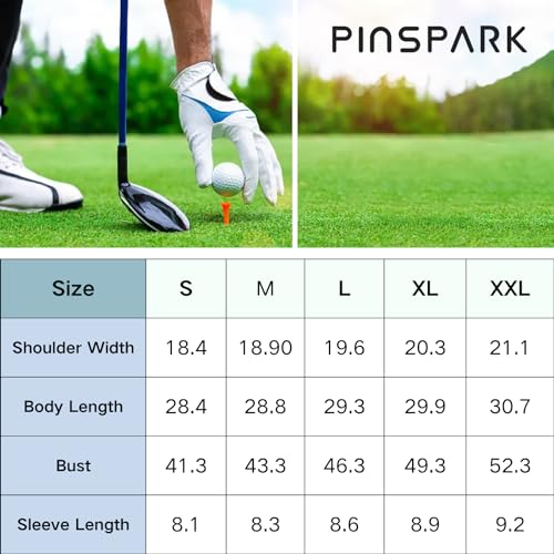 PINSPARK Men's Polo Shirt Casual Sports Fitted Tactical Polo Shirts for Men Short Sleeve, White, Small