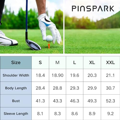 PINSPARK Men's Polo Shirt Casual Sports Fitted Tactical Polo Shirts for Men Short Sleeve, White, Small