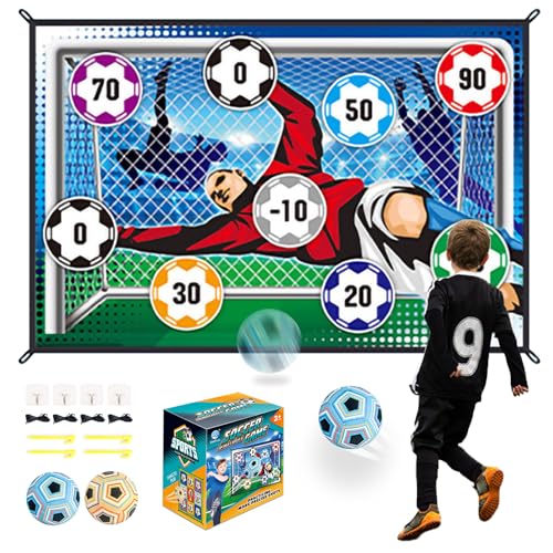 Soccer Ball Indoor Target Toss Game Mat Set Kids