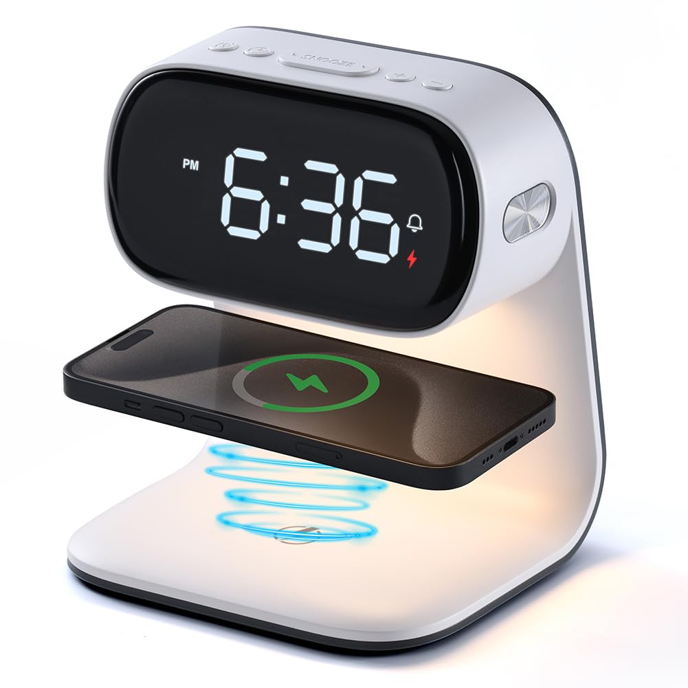 WILIT Wireless Charging Alarm Clock with Night Light