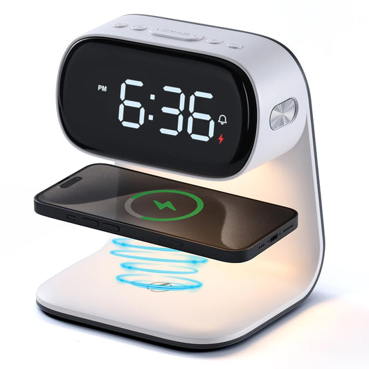 WILIT Wireless Charging Alarm Clock with Night Light