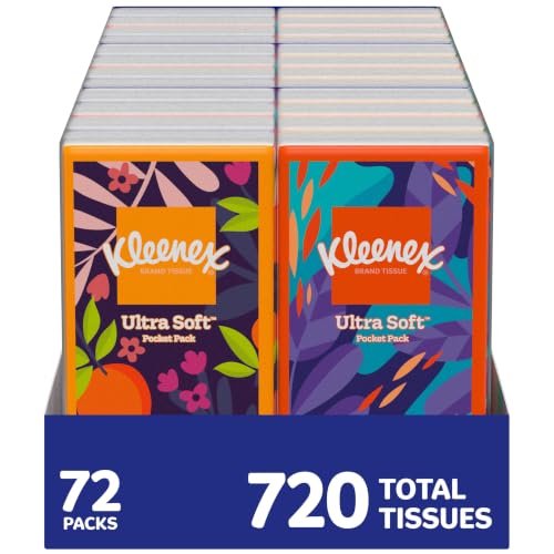 72 Pack Kleenex On-The-Go Facial Tissues