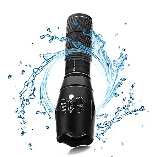 Ploarnovo 2 Pack Tactical Flashlight 2000 Lumens LED with Adjustable Focus and 5 Light Modes for Camping Hiking Emergency, Hurricane, Power Outage,Gift-Giving