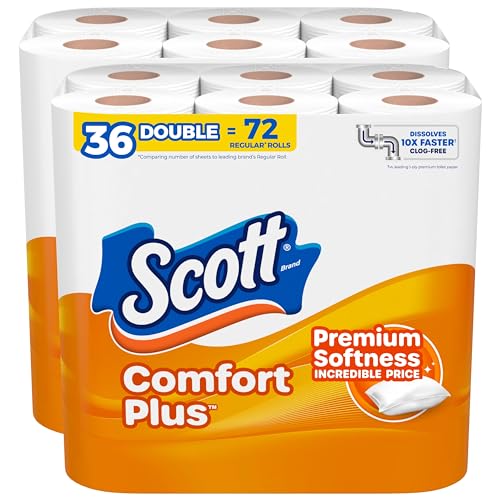 36 Double Rolls Scott ComfortPlus Toilet Paper
