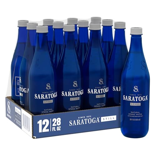 12 Pack Saratoga Still Spring Water Bottles 28oz