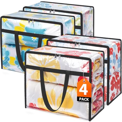 4 Pack Underbed Storage Bags with Zippers