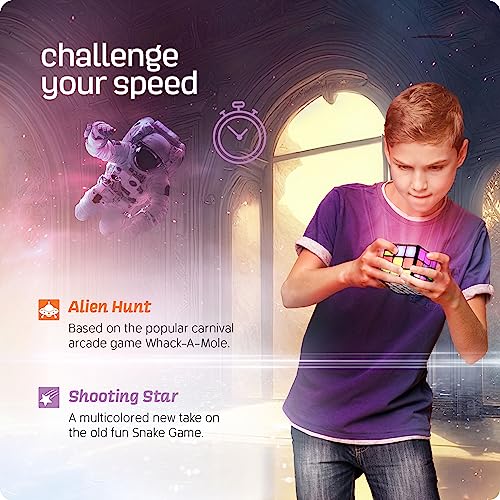Ninja Blast Rechargeable Game Activity Cube - 9 Fun Brain & Memory Games - Cool Toys for Boys and Girls - Birthday Gifts for Ages 6-12+ Year Old Kids Tweens & Teens - Best Boy & Girl Toy Gift Ideas