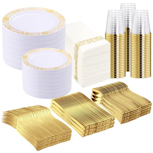 700 Piece Disposable Dinnerware Set for 100 Guests