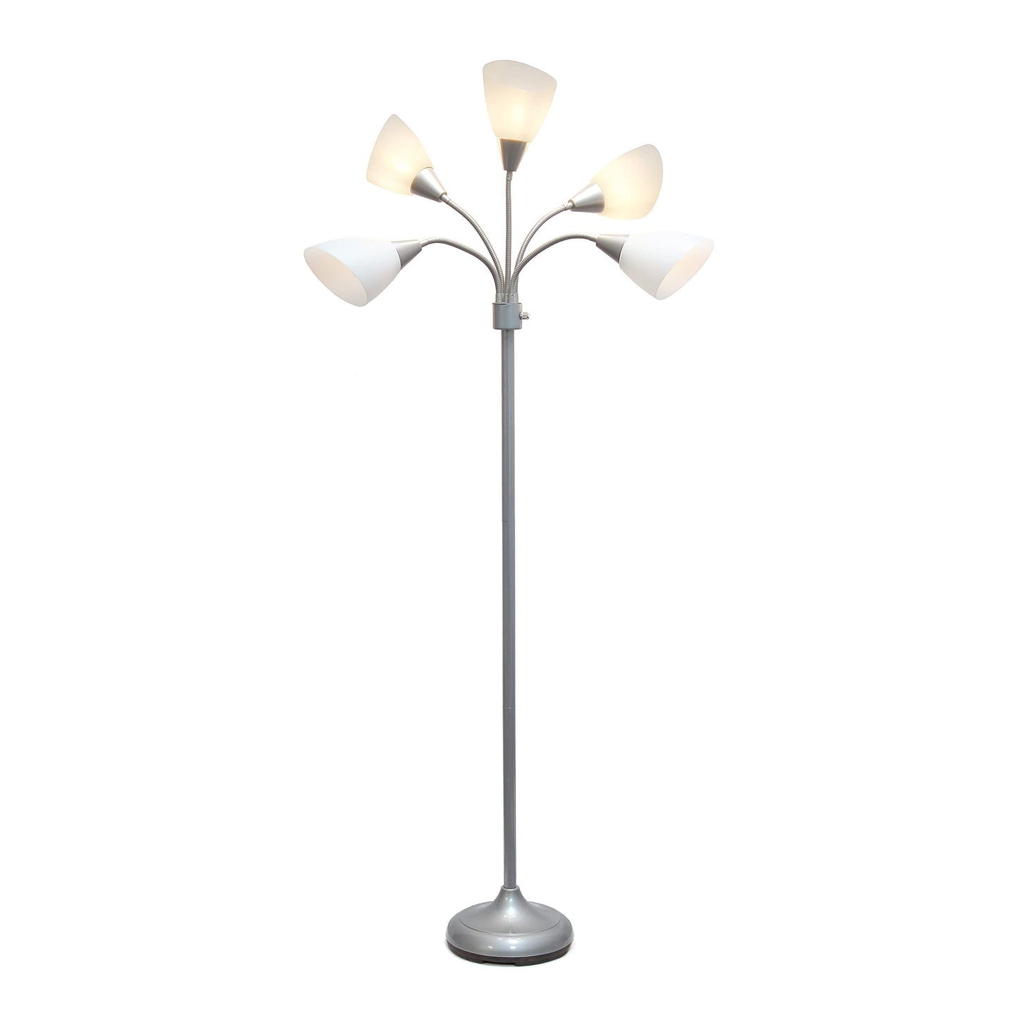Multi-Head Adjustable Silver Floor Lamp for Kids