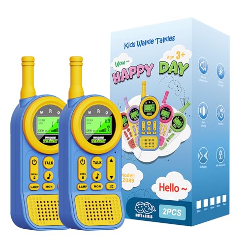 2 Pack Kids Walkie Talkies 3 Mile Range