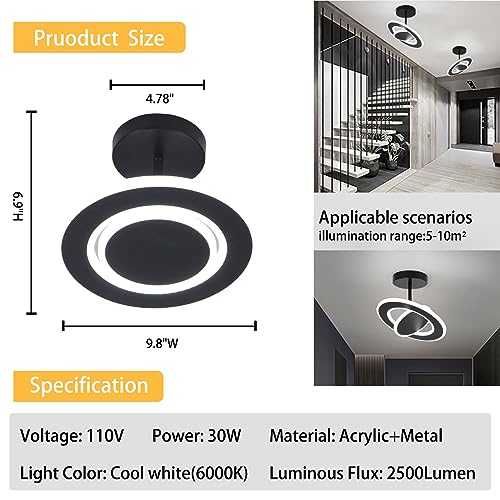EIDEARAY Modern LED Ceiling Light Acrylic Hallway Light 30W Cool White Multi-Directional Ceiling Lamp Adjustable Flush Mount Ceiling Light Fixtures for Bedroom Kitchen Balcony Corridor Stair Aisle