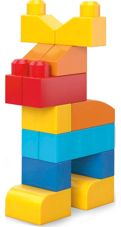 MEGA BLOKS First Builders Toddler Blocks Toys Set, Deluxe Building Bag with 150 Pieces and Storage, Blue, Ages 1+ Years