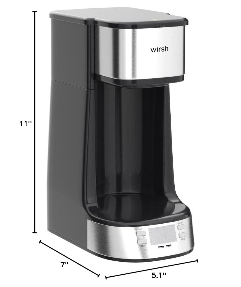 wirsh Single Serve Coffee Maker with Timer