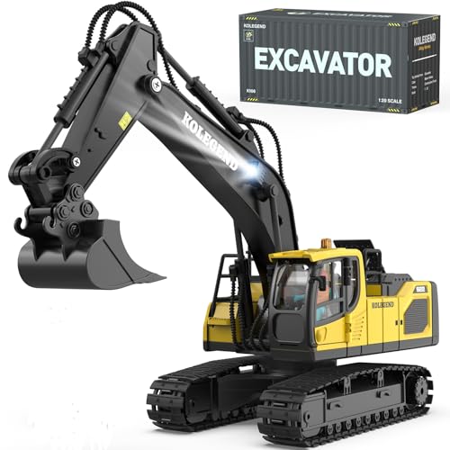 2 Battery Remote Control Excavator Toy with Lights