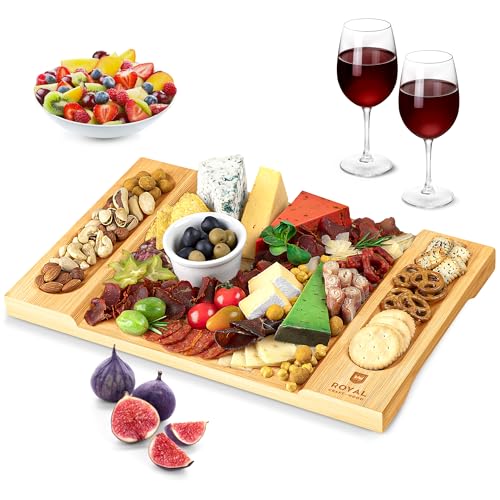 Large Bamboo Charcuterie and Cheese Board Platter