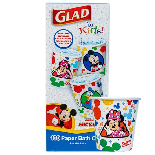 100 Count Glad Disney Mickey Mini Paper Cups