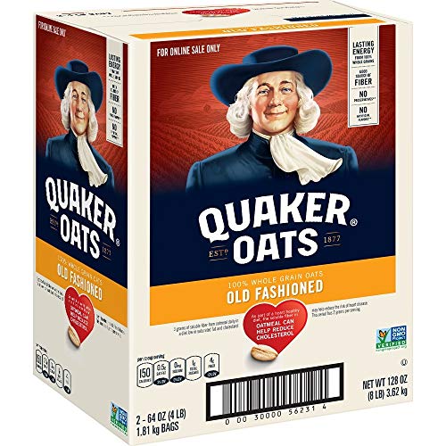 2 Pack Quaker Old Fashioned Rolled Oats 64oz Bags