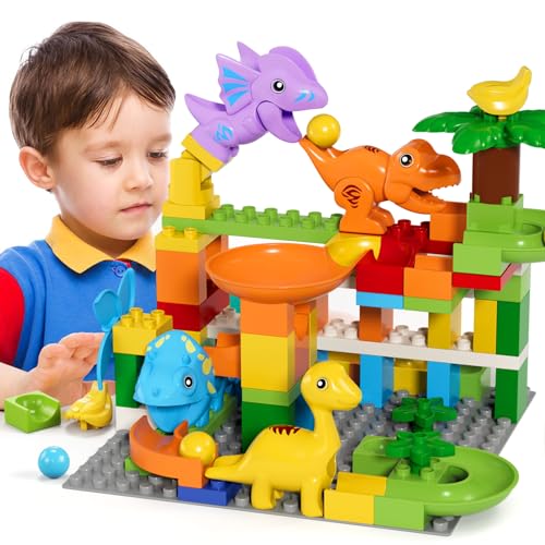 Marble Run Dinosaur STEM Building Blocks Maze Toy