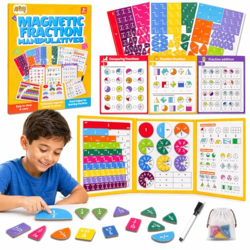 Magnetic Montessori Fraction Math Manipulative Book