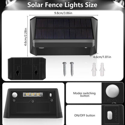 8 Pack Solar Fence Lights for Outdoor Use