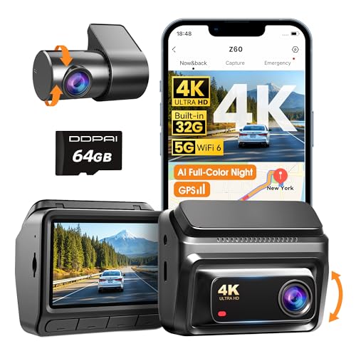 ddpai 4K Dual Dash Cam with GPS and WiFi