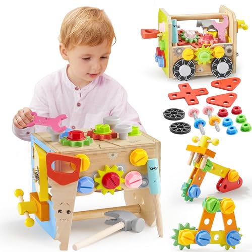 51 Piece Wooden Kids Tool Set STEM Montessori