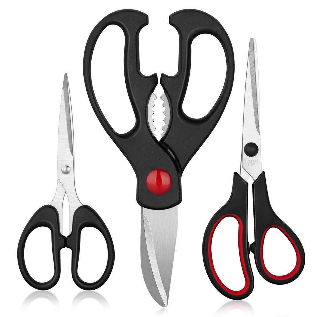 All-Purpose Kitchen Scissors Set - 3 Pack