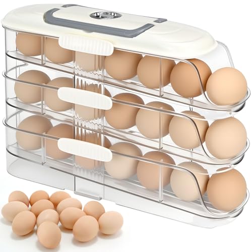 21 Egg Stackable Refrigerator Egg Dispenser Organizer